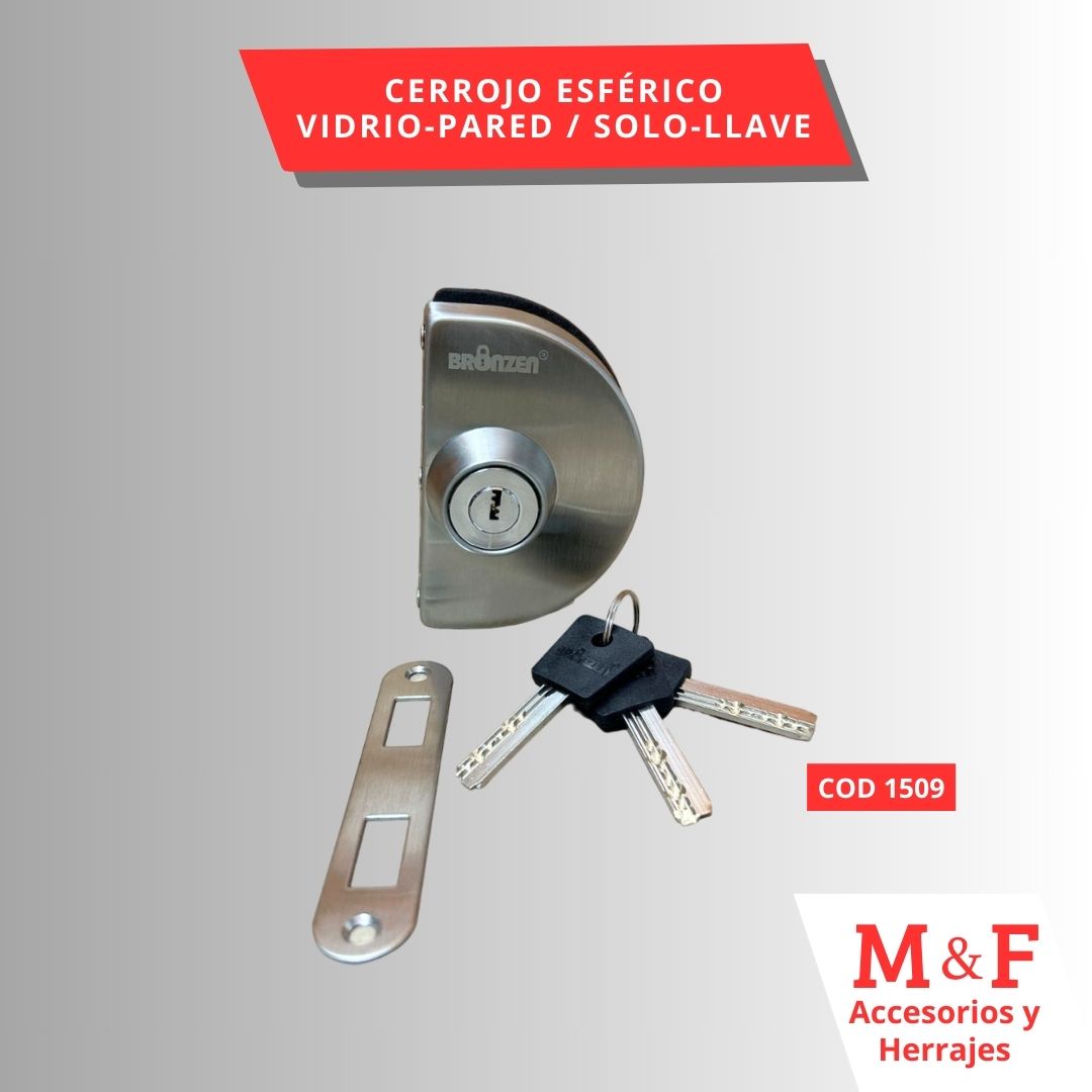 Cerrojo Esferico Vidrio - Pared